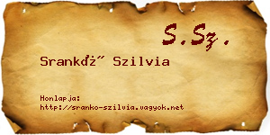 Srankó Szilvia névjegykártya